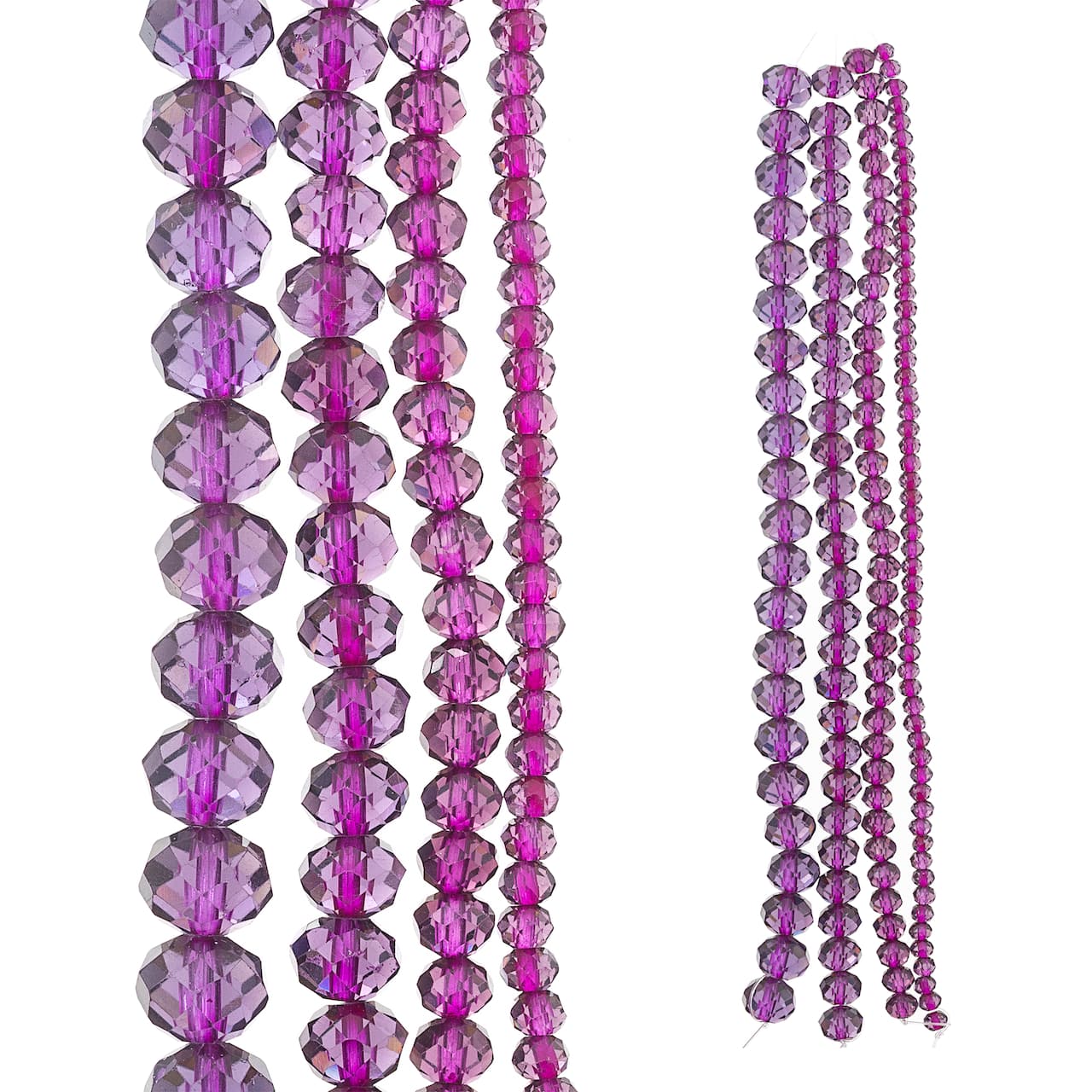 12 Pack: Purple Faceted Glass Round Beads by Bead Landing™